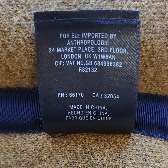 Anthropologie Field Flower Colorblock Wool Sweater Long Cardigan Coat Size Small - Picture 11 of 12